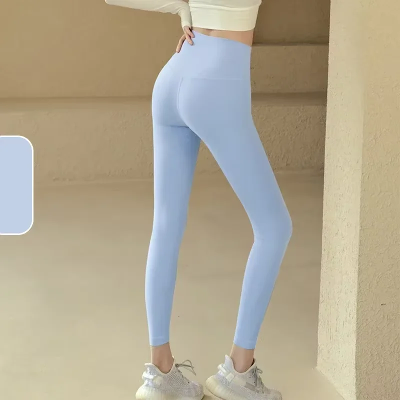 Hohe Taille Nacktes Gefühl Nylon Gym Yoga Hosen Frauen Leggings Für Fitness Lange Hosen Frauen Hüfte Push UP Strumpfhosen Frauen Kleidung
