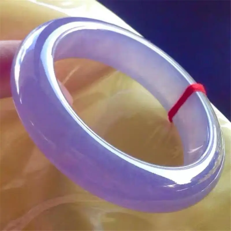 

Violet light pink dark eggplant blue full purple round flat strips women's ice glutinous seed positive circle jade