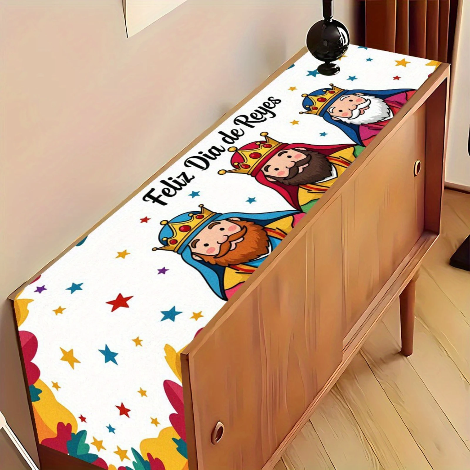 Three Kings Day Table Runner Kitchen and Dining Room Home Party Table Flag Table Setting Durable  Holiday Celebration