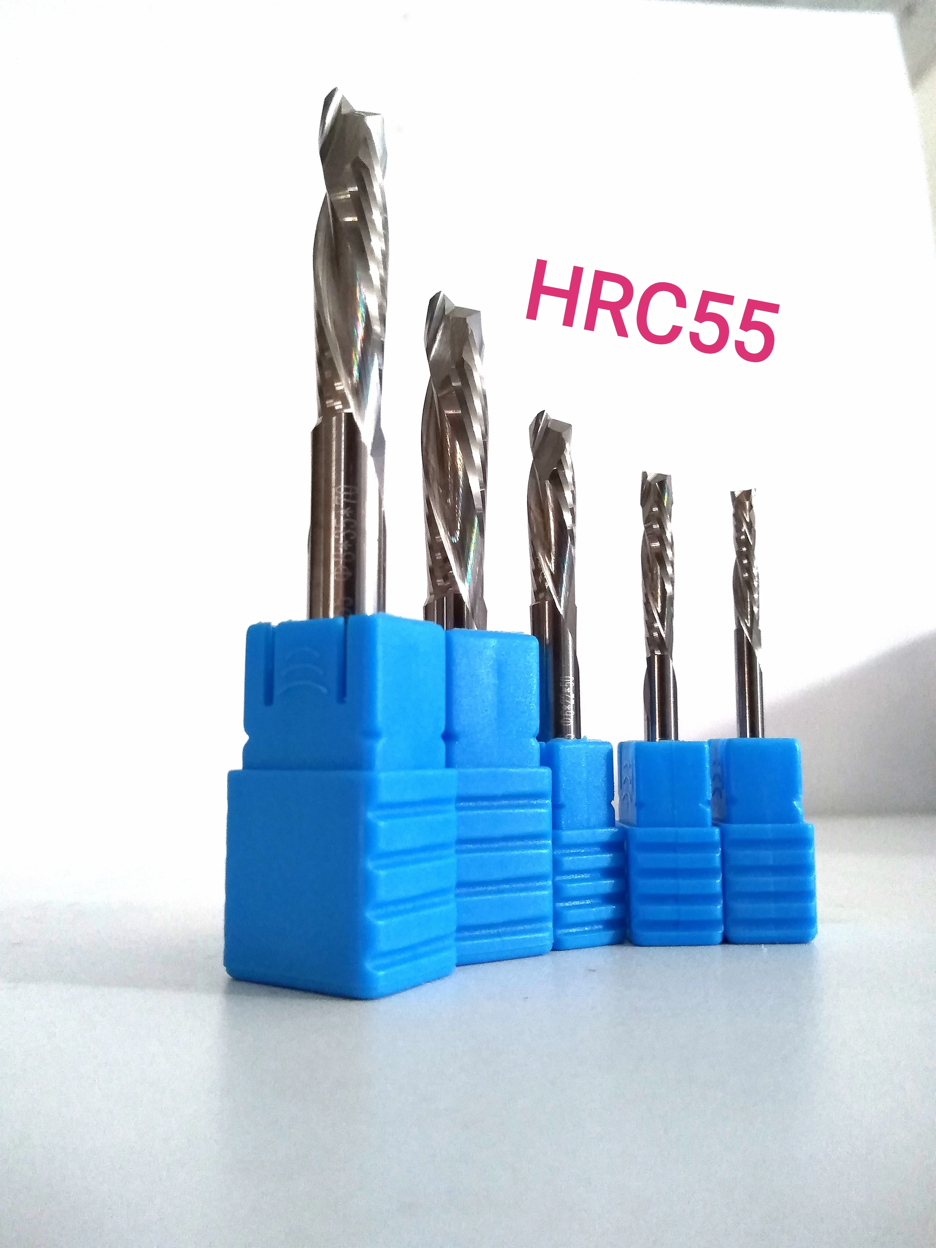 D3.175  4  6  8  10mm HRC55 Two Flutes UP And DOWN Cut Carbide Mill Tool Cutters for CNC Router Compression Wood End Mill Cutter