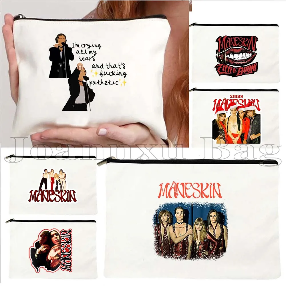 Cool Italia Music Band Group Damiano David Maneskin Victoria Damian MAMMAMIA Birthday Gift Cosmetic Makeup Toilet Bag Case Pouch