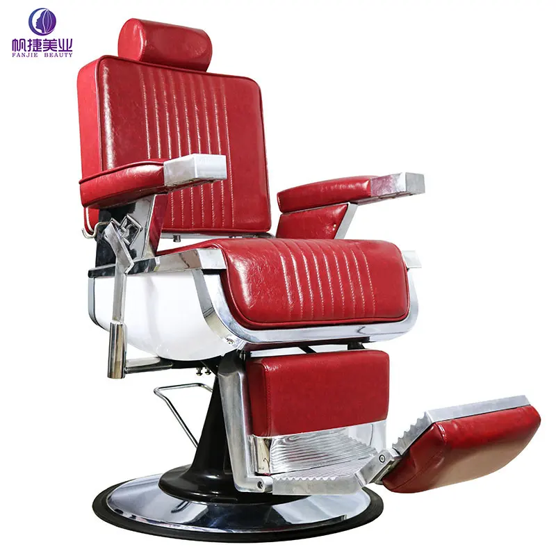2021 New Hair  Beauty Salon Furniture  Hair Salon Barber Shop Back Recline Chair Men Barber Chairs