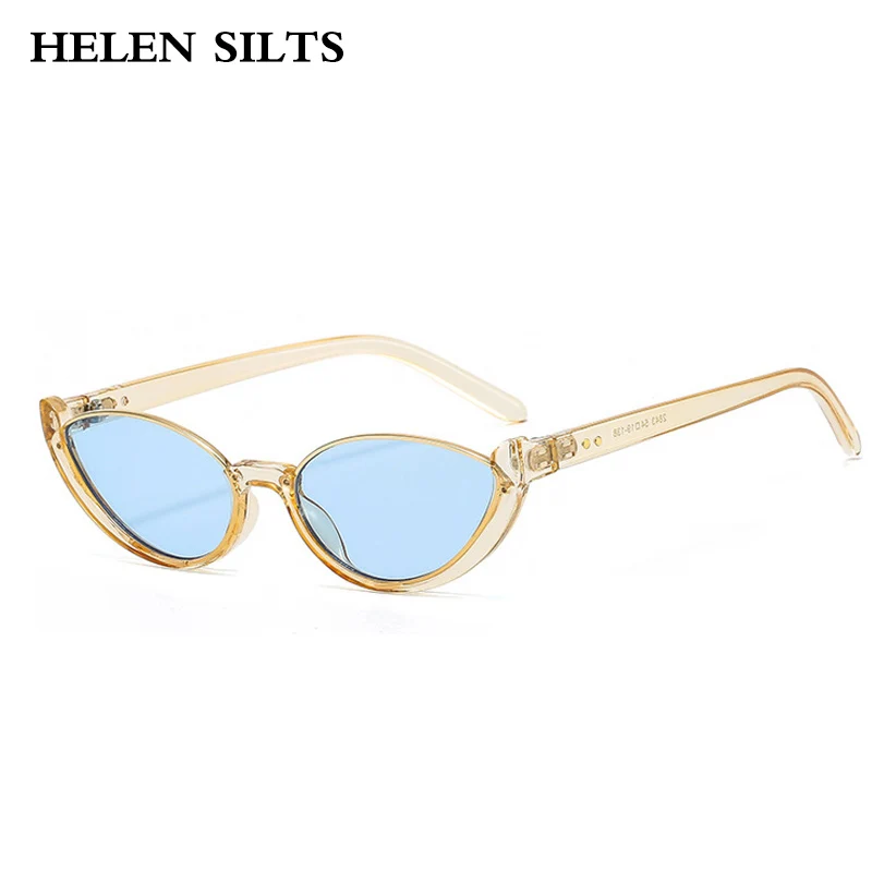 Retro Semi Rimless Women's Sunglasses Small Frame Black Multicolor Gradient Eyewear Fashion Luxury Brand Sun Glasses Men Shades