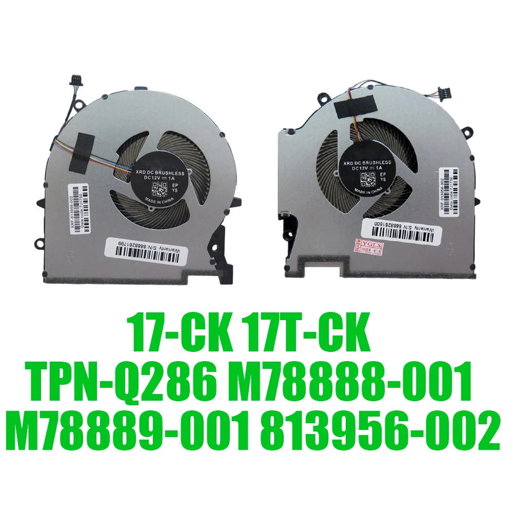 

For HP For OMEN 17-CK 17T-CK TPN-Q286 M78888-001 M78889-001 813956-002 DC12V Replacement Laptop CPU GPU Fan