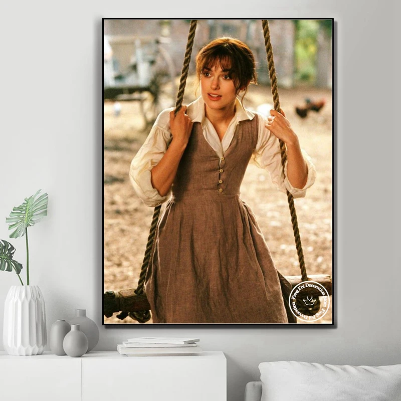 فيلم فخر وتحامل لوحة ماسية كاملة الفيلم الكلاسيكي كيرا نايتلي عبر غرزة التطريز صورة فسيفساء ديكور المنزل #4