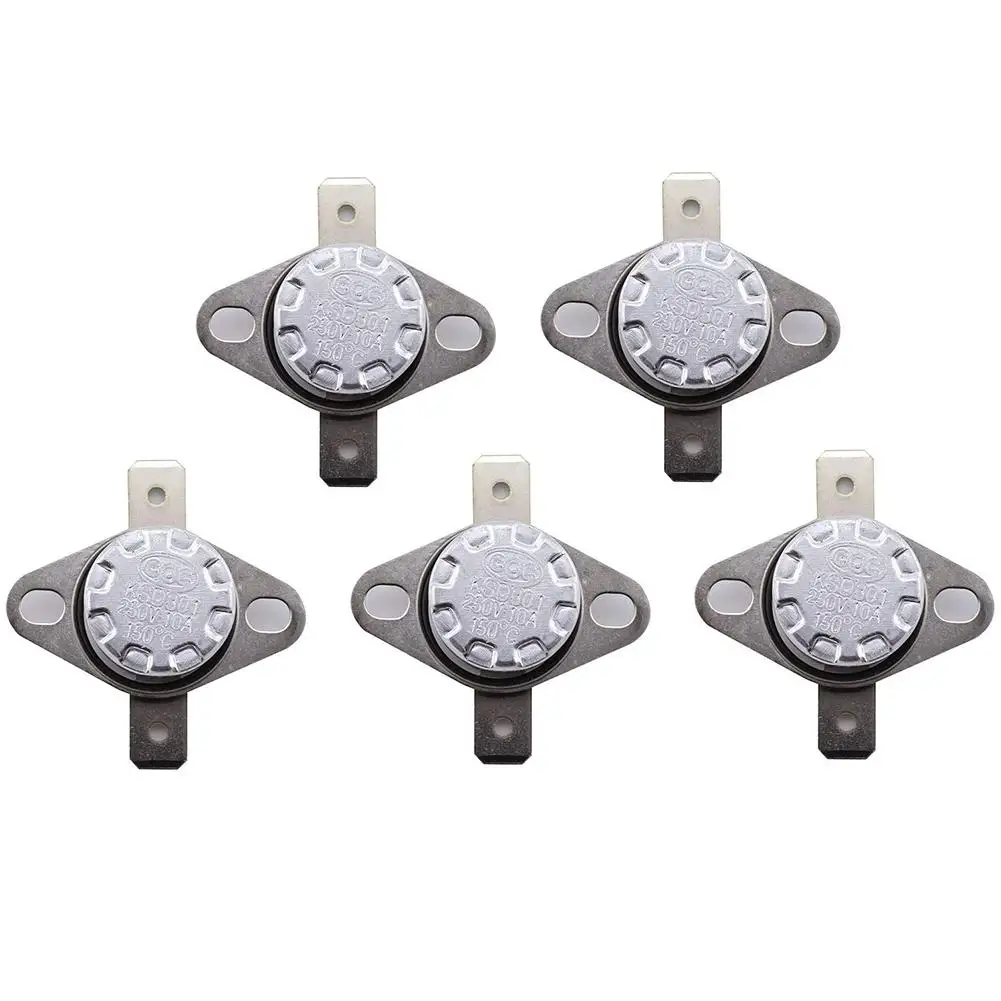 Newest 5 Pcs KSD301 Thermal Control Switch 250V 10A Normally Closed NC Thermostat Temperature Switch