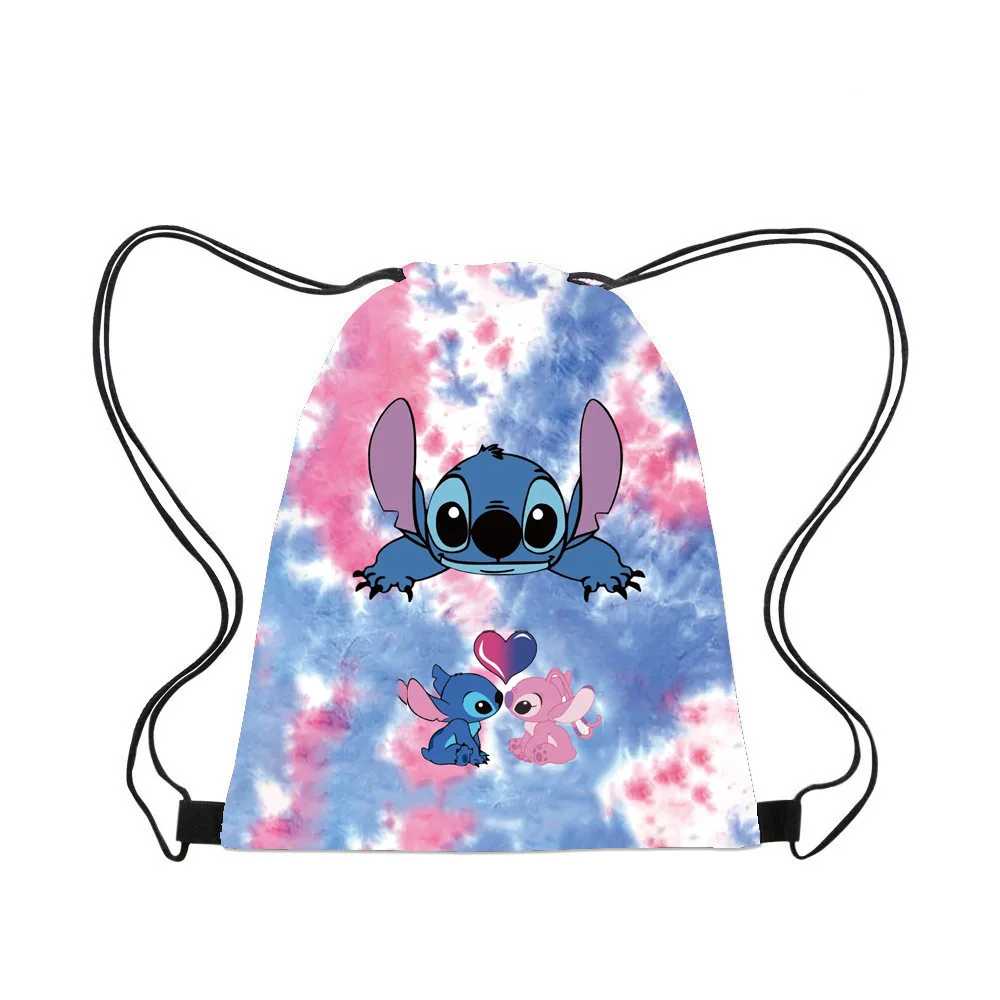 Disney Stitch Kinderen Rugzak Trekkoord Tassen Cartoon Mini Lilo & Stitch Reis Opbergtas Casual Zwemmen Draagbare Rugzak