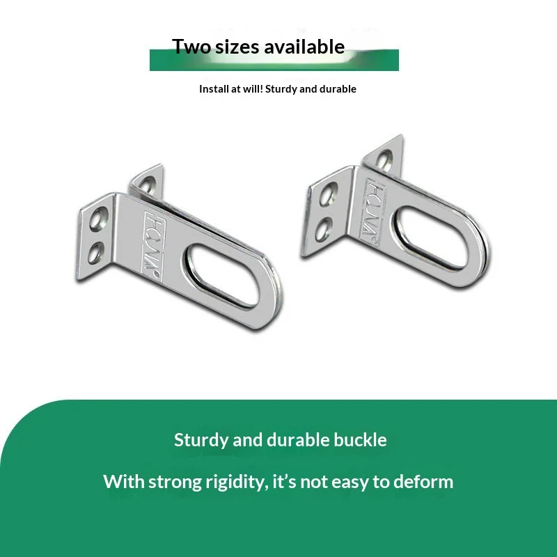 5PCS Thickened 304 Stainless Steel Right Angle Lock Bolt Exposed Nose Lock Buckle Door Hardware Accessory