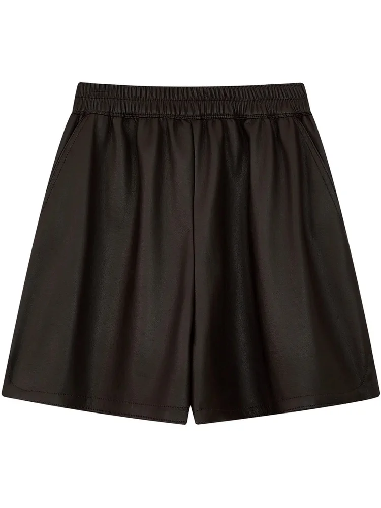 

Новые китайские женские кожаные брюки свободного кроя, универсальные, простого дизайна, осенне-зимние, с высокой талией, прямые, в стиле Ханьфу