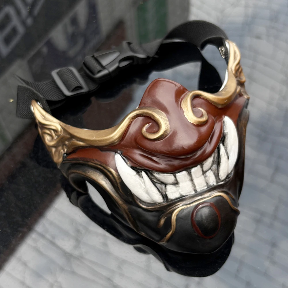 Máscara de Material de resina, decoración portátil, cara completa para adultos, adecuada para fiesta de Halloween, accesorios para habitación secreta, máscara de Anime