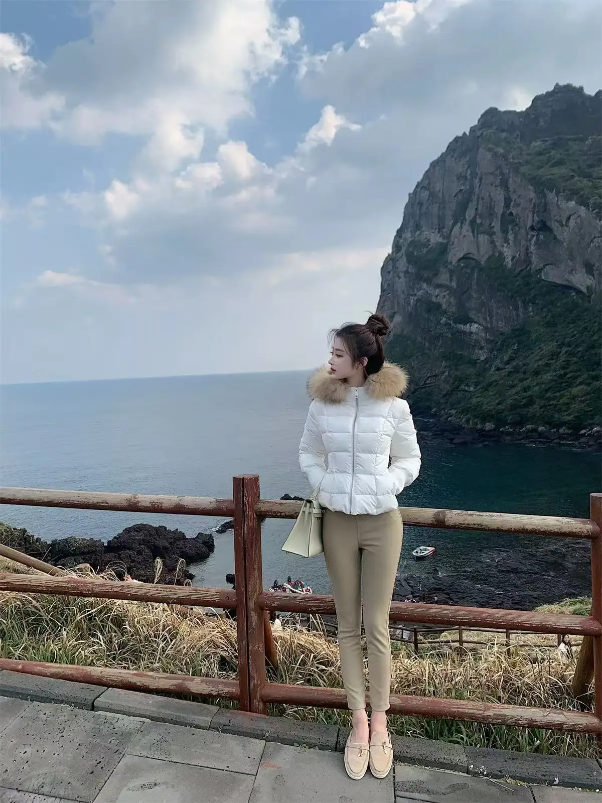 

Женские модные универсальные джинсы-карандаш с высокой талией, облегающие, эластичные, цвета хаки, из хлопкового стрейч-денима, длиной 7/8