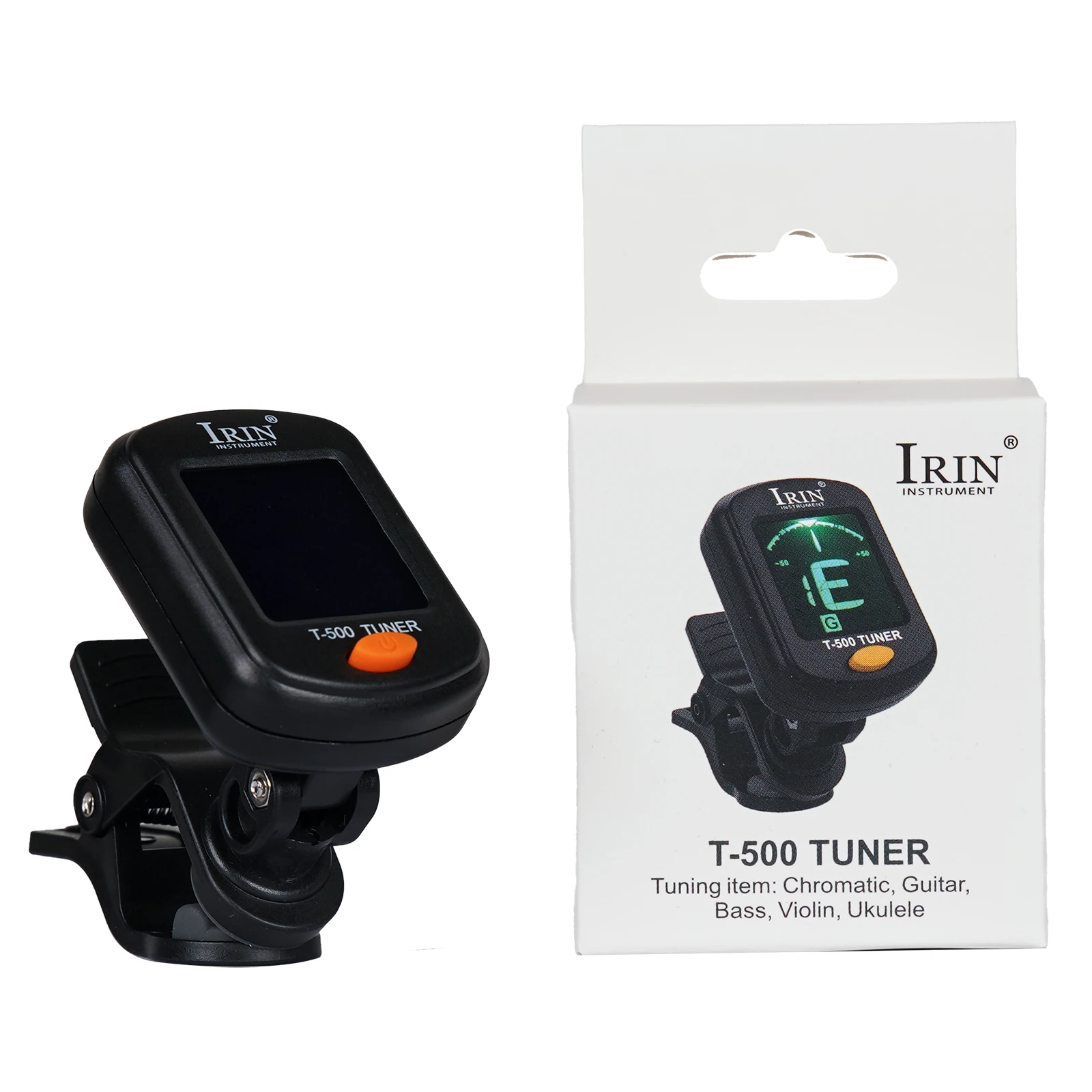 IRIN Digital Guitar Tuner T-500 Clip-On Tone Tuner for Electric Ukulele Bass Violin Universal 360Degree Rotatable Sensitive