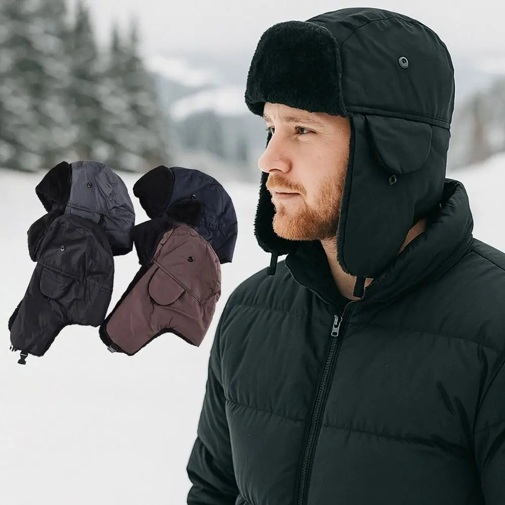 تنوعا الخريف الشتاء الدافئة لي فنغ قبعة سميكة النايلون تاسلون هود قبعة مقاوم للماء قبعة تزلج للنساء الرجال