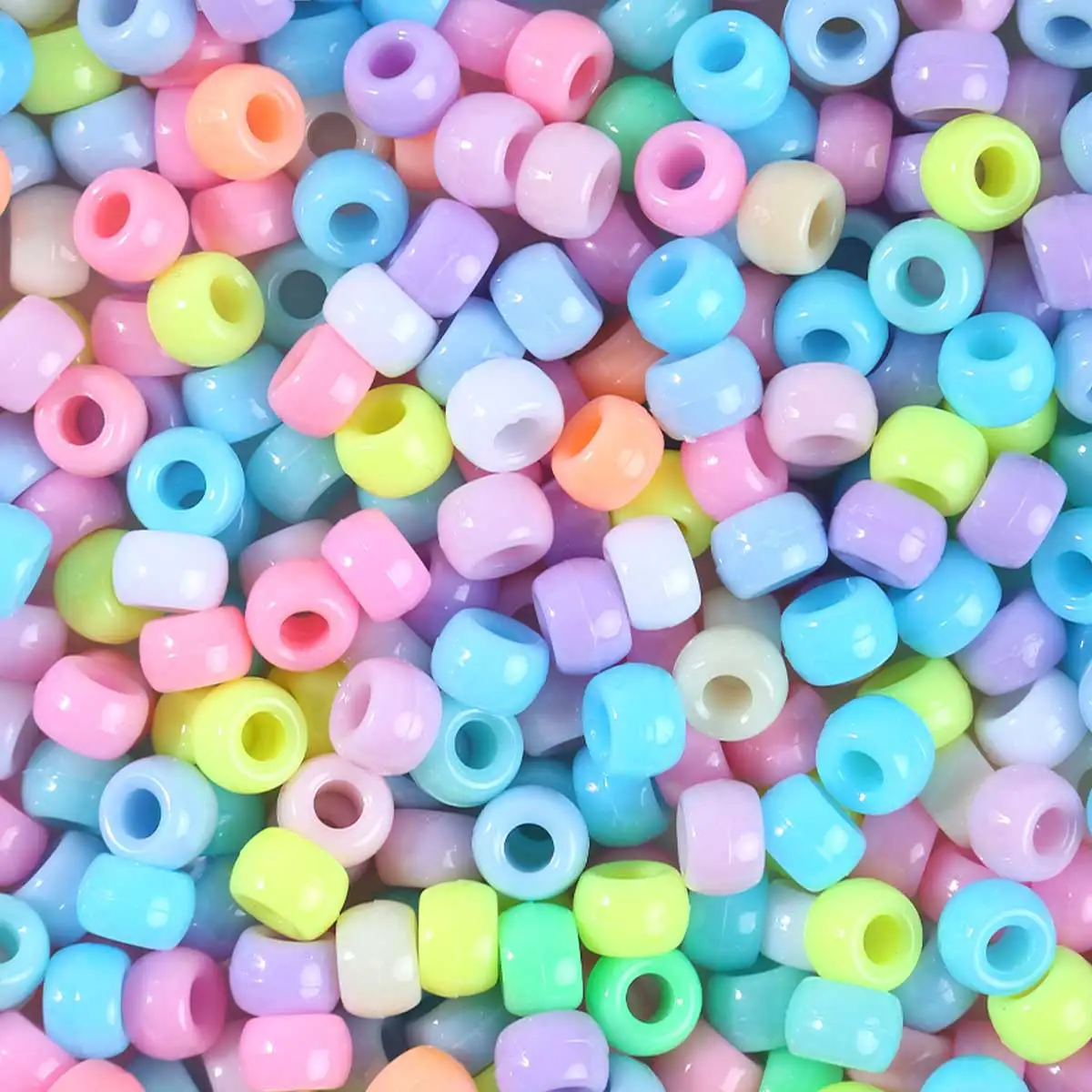 100/200/1850 stuks Pony Beads voor het maken van sieraden, meerkleurige plastic haarparels voor vlechten, kralen voor vriendschapssieraden