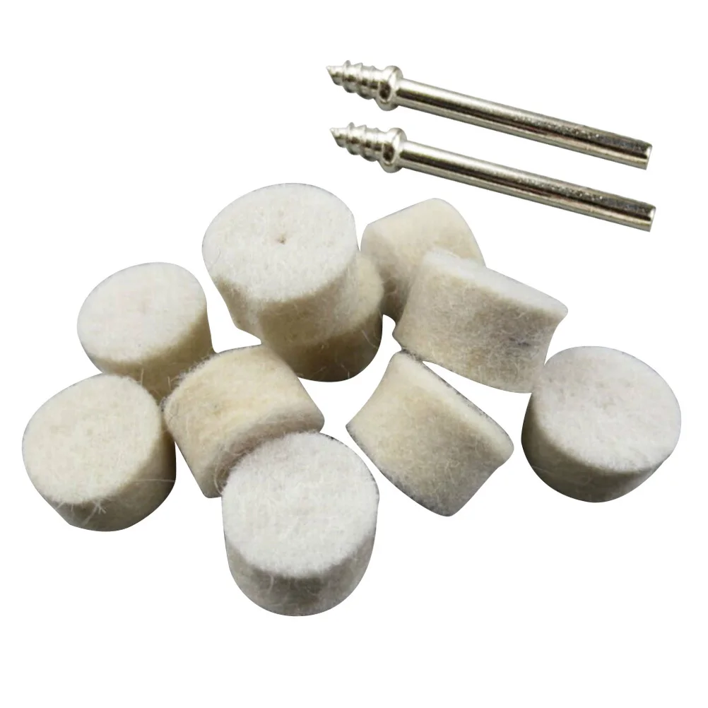 102 عجلات تلميع الصوف مجموعة التلميع 2 مقابض لمسة نهائية ناعمة لمعدات التجميل والمجوهرات الفولاذ المقاوم للصدأ والزجاج الميكانيكية