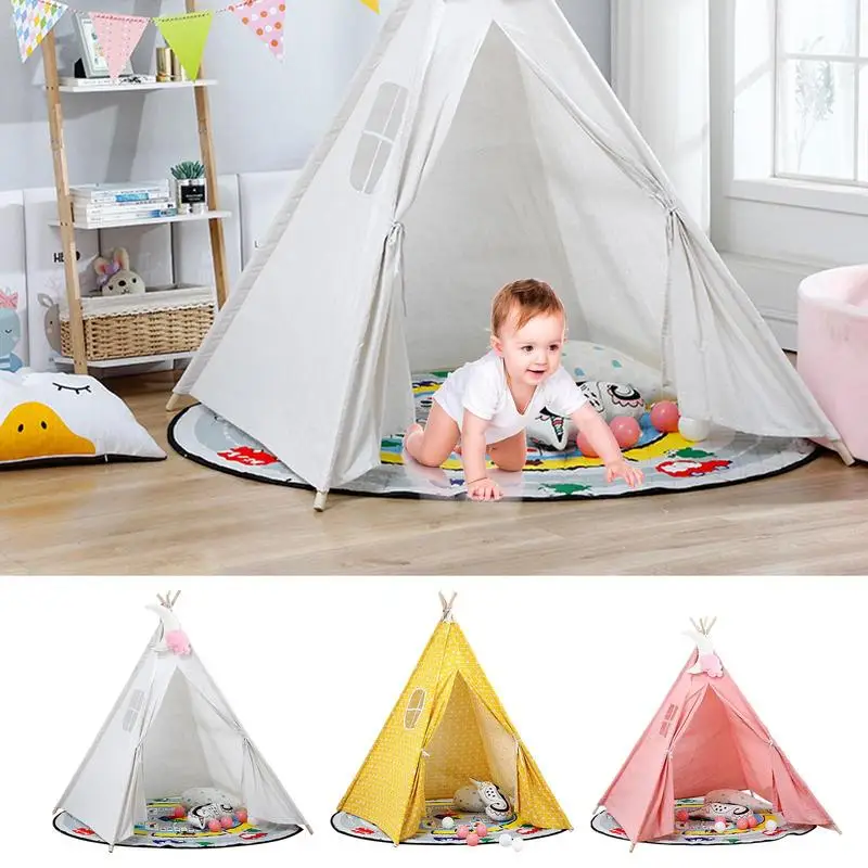 

1.6m Kid Tent Indoor Play House Wigwam for Childrens Portable Tipi Tents Teepee Toddler Ball Pit Girl Castle Play Room