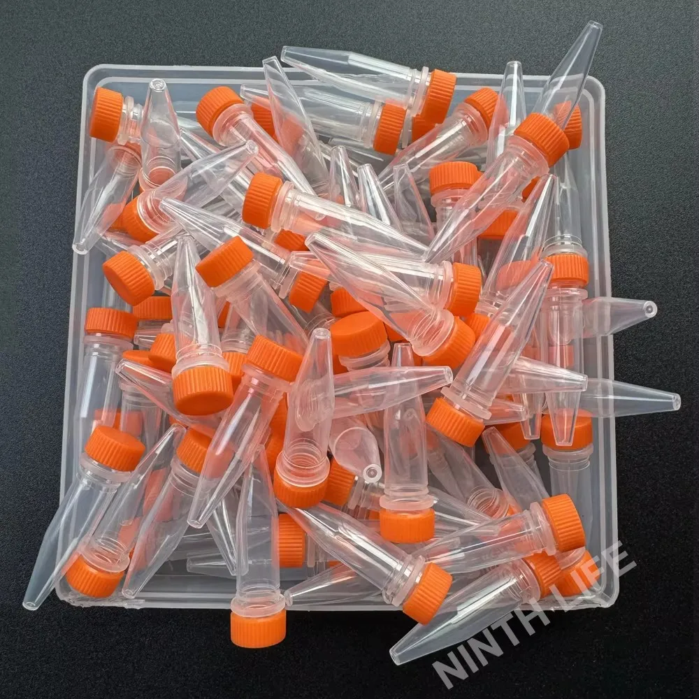 1,5 ml Kunststoff-Kryovial mit Schraubverschluss, gefrorenes Reagenzglas für Labor und Wissenschaft, mit Deckel, Gefrierbehälter, 100 Stück – Detail 8