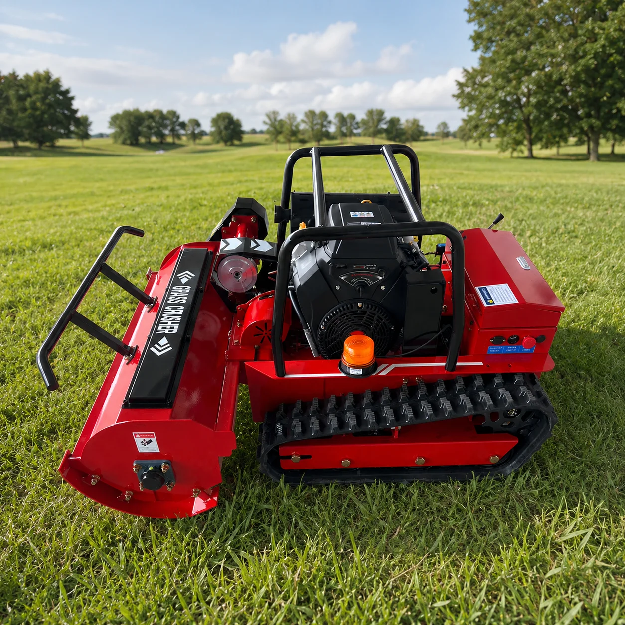 Factory Directly Supply Remote Control Mowers Crawler Robot Lawn Mower 1200mm 800mm 1000mm Remote Control Crawler Lawn Mower