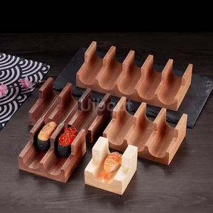 Japonês Sushi Rack Shop Ferramenta, Placa de madeira para Taco, Lanche, Comida Titular, Suporte de Cozinha, Barco Sashimi, Restaurante, Hotel, Casa, Japonês 8 principais vendas barco de sushi madeira - №3