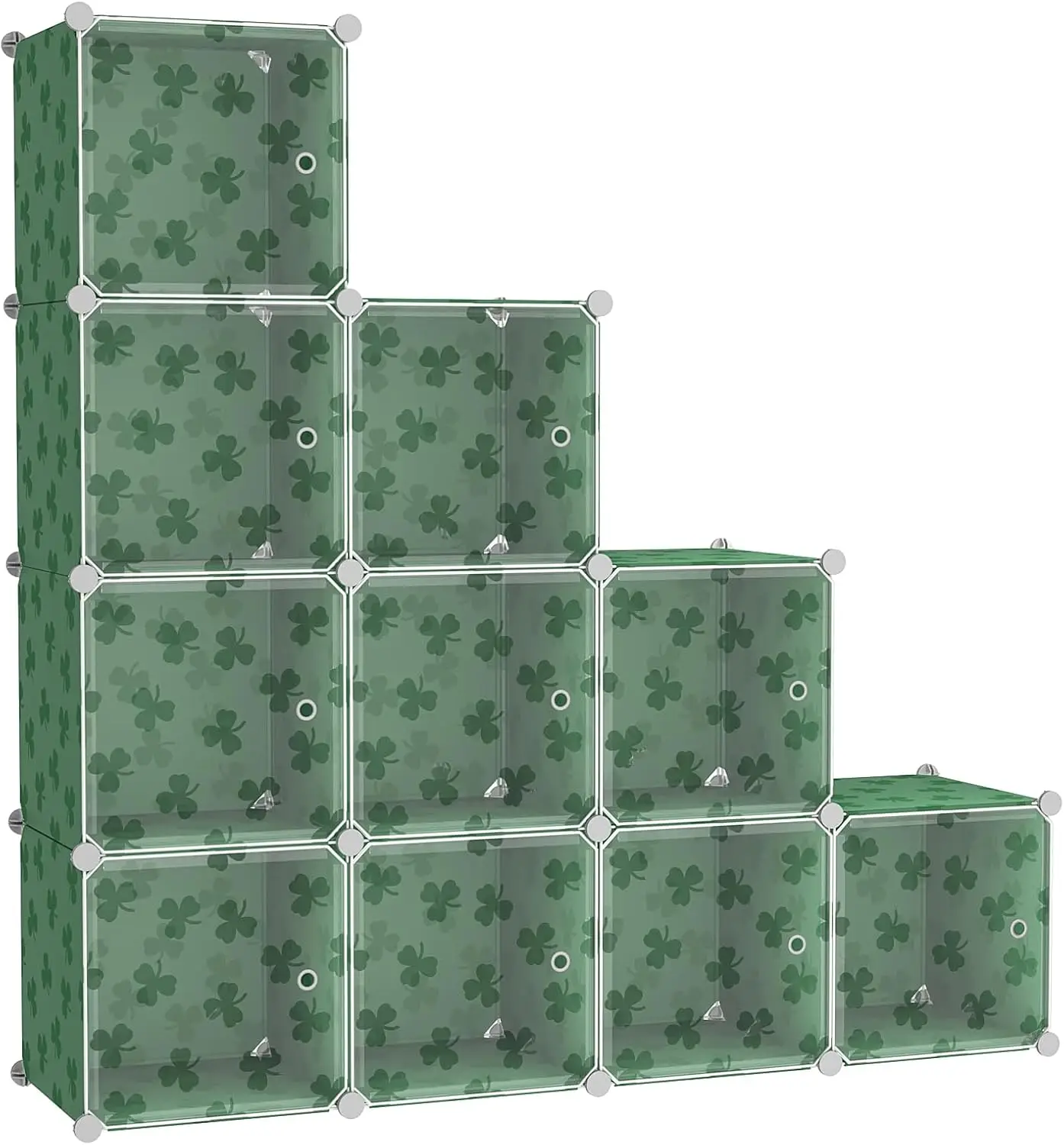 

Cube Storage Organizer with Doors, 10-Cube Shelves, DIY Plastic Modular Bookshelf, Closet Clothes Storage Shelving Ideal