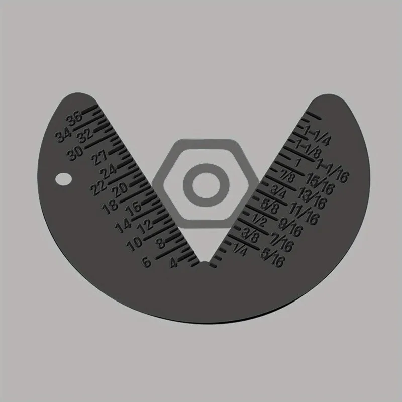 1Pc Bolt Nut Screw Gauge Inspection Standard Metric Engineering Ruler Measuring Tool G1/8 2 G13/8 Checker Measure Accessories