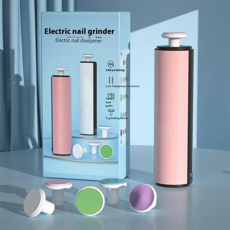 

Baby Nail Trimmer Mute Electric Portable Fingernail Cutter Anti Sling With 5 Polishing Heads Portable Nail Care Tools