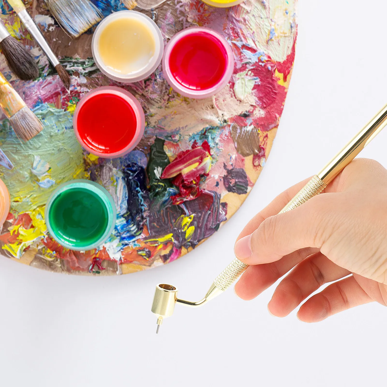 

1Pcs Paint Pen Fluid Writer Aluminium Slanting Design DIY Craft Precision Touch Up Pen for Artwork Repair and Fabric