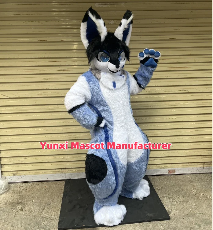 fursuit mascot costume Fox adult cosplay Husky doll headgear disguised as a carnival birthday party