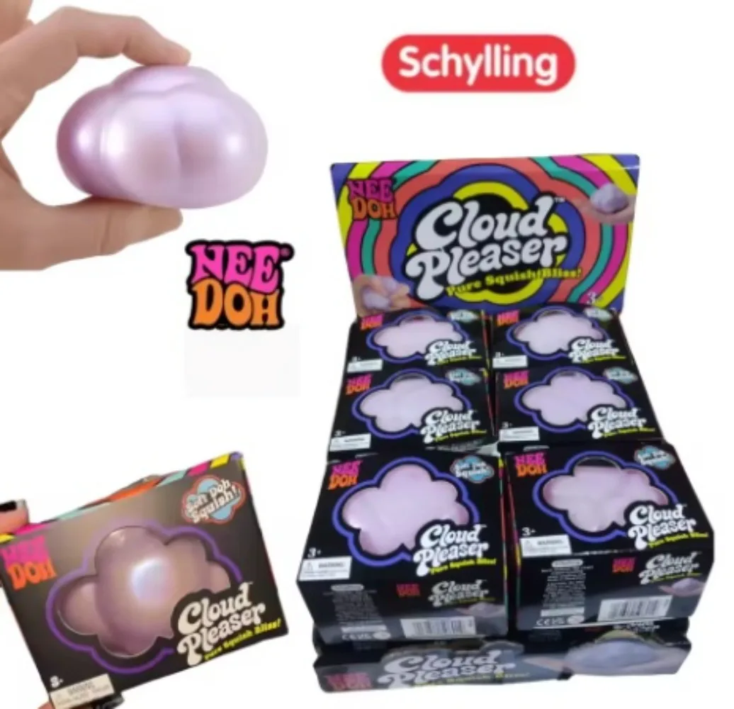 @Needoh Cloud Pleaser Slow Lifting Antistress Cube, Compression Object to Relieve Anxiety and Improve Concentration