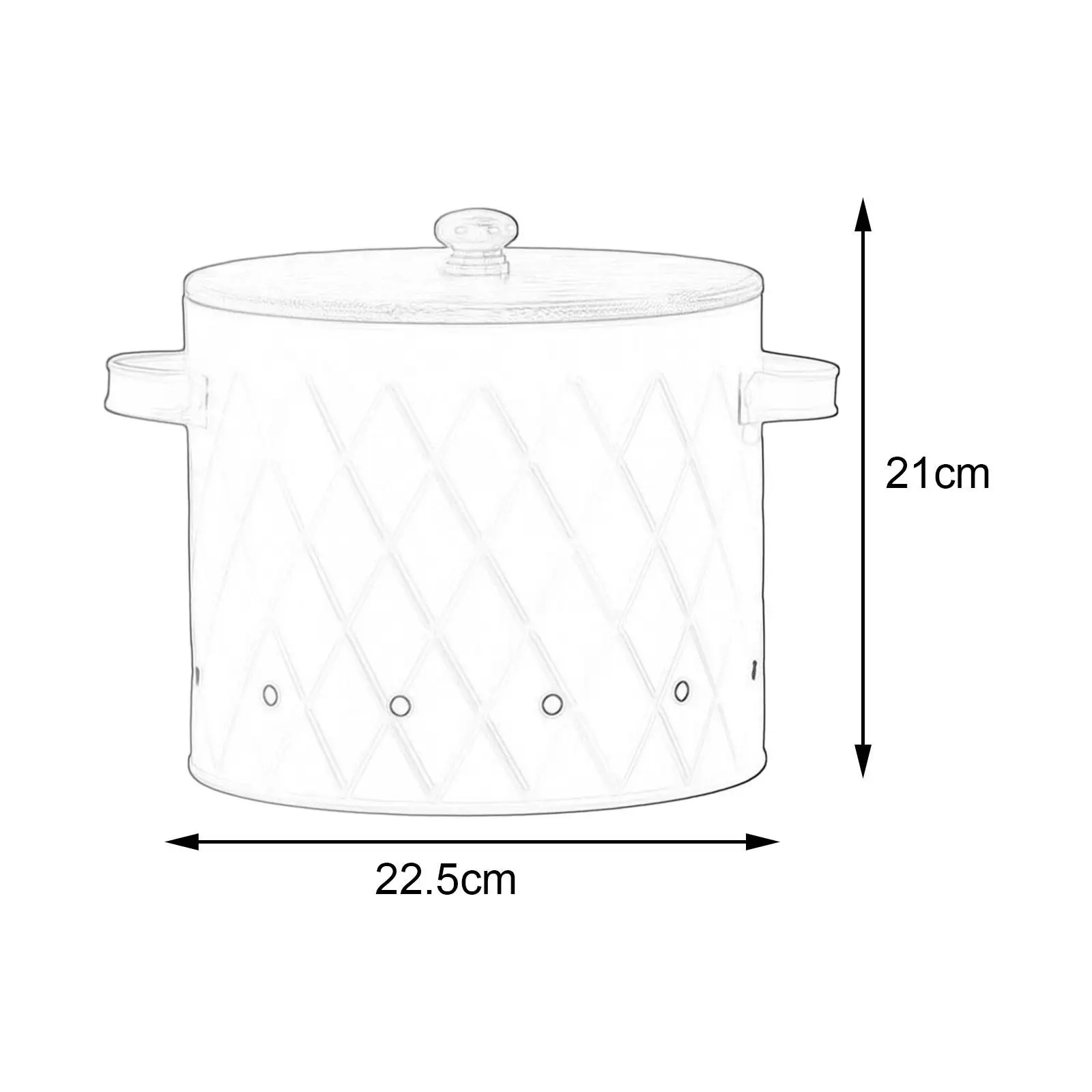 Potato Storage Tin Vintage Fresh Vegetable Keeper Vegetables Storage Bin for Kitchen Restaurant Farmhouse Decor Counter Pantry
