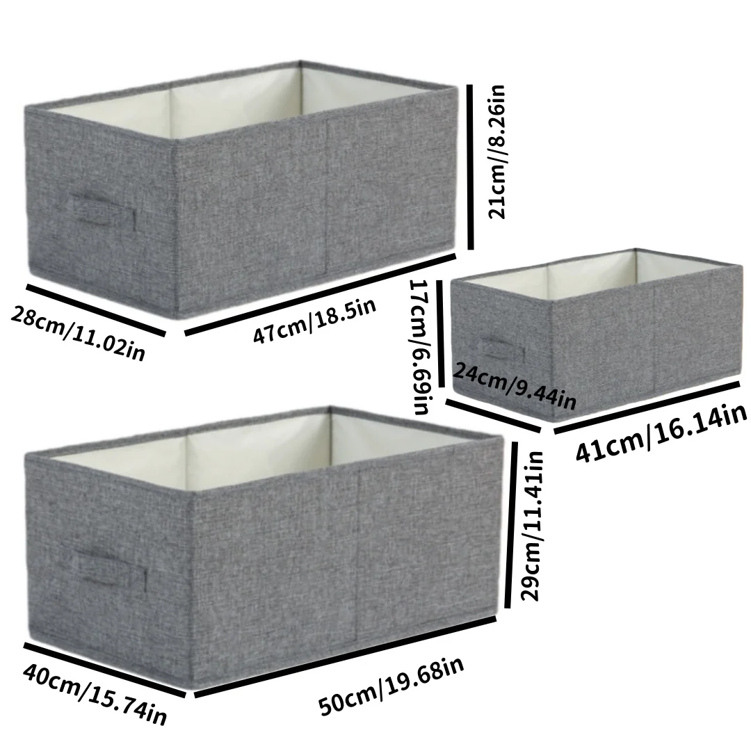 1PC Oxford Clothing and Toy Storage Box Basket Clothes Storage Uncovered Bottom Sweater Sock Bedroom Odorless Storage Cabinet