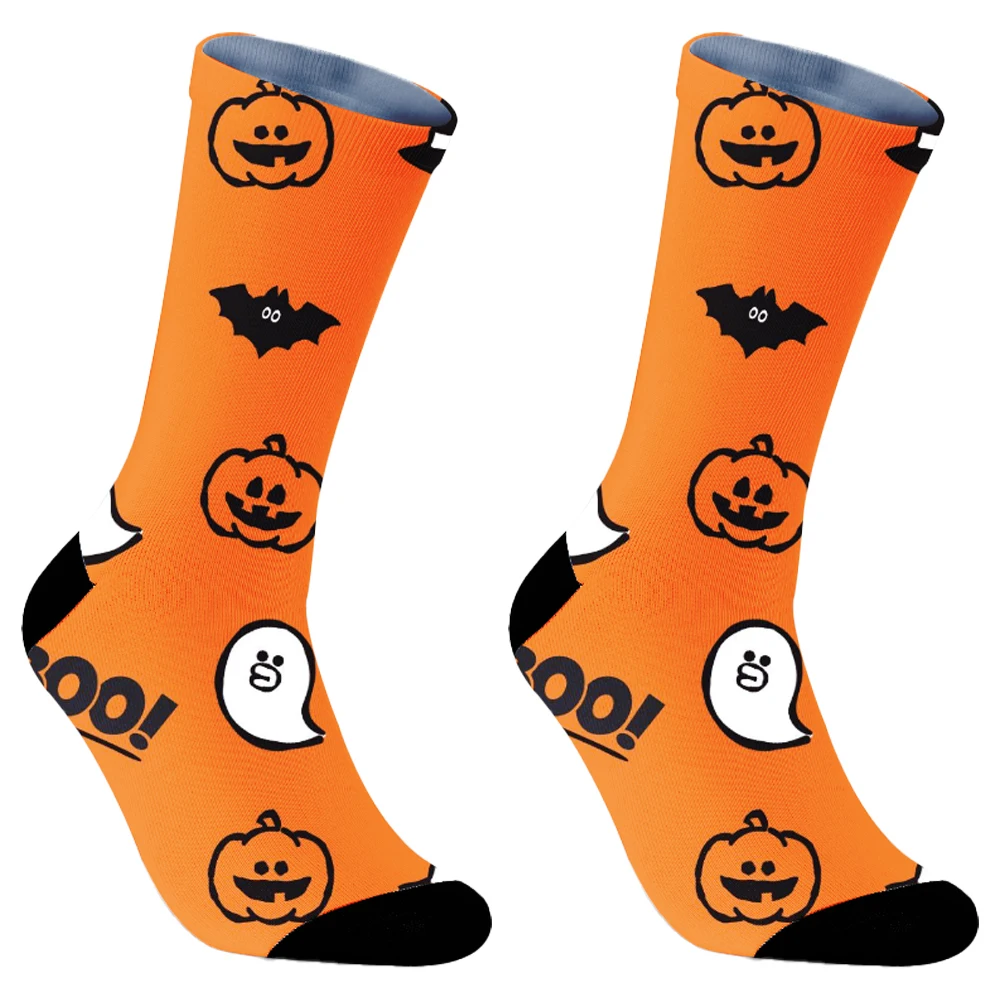 2024 calcetines de tubo nuevos para mujer, calcetines de regalo de vacaciones para hombre, calcetines creativos de Halloween con calabaza Crazy Anime Horror Hip Hop, calcetines de moda