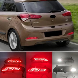 Carro LED Rear Bumper Reflector Light, Turn Signal, Lâmpada de nevoeiro, Freio, Condução, Aviso reverso, Hyundai I20, 2016, 2017, 1 conjunto 10 principais vendas parachoque traseiro hb20 - №9