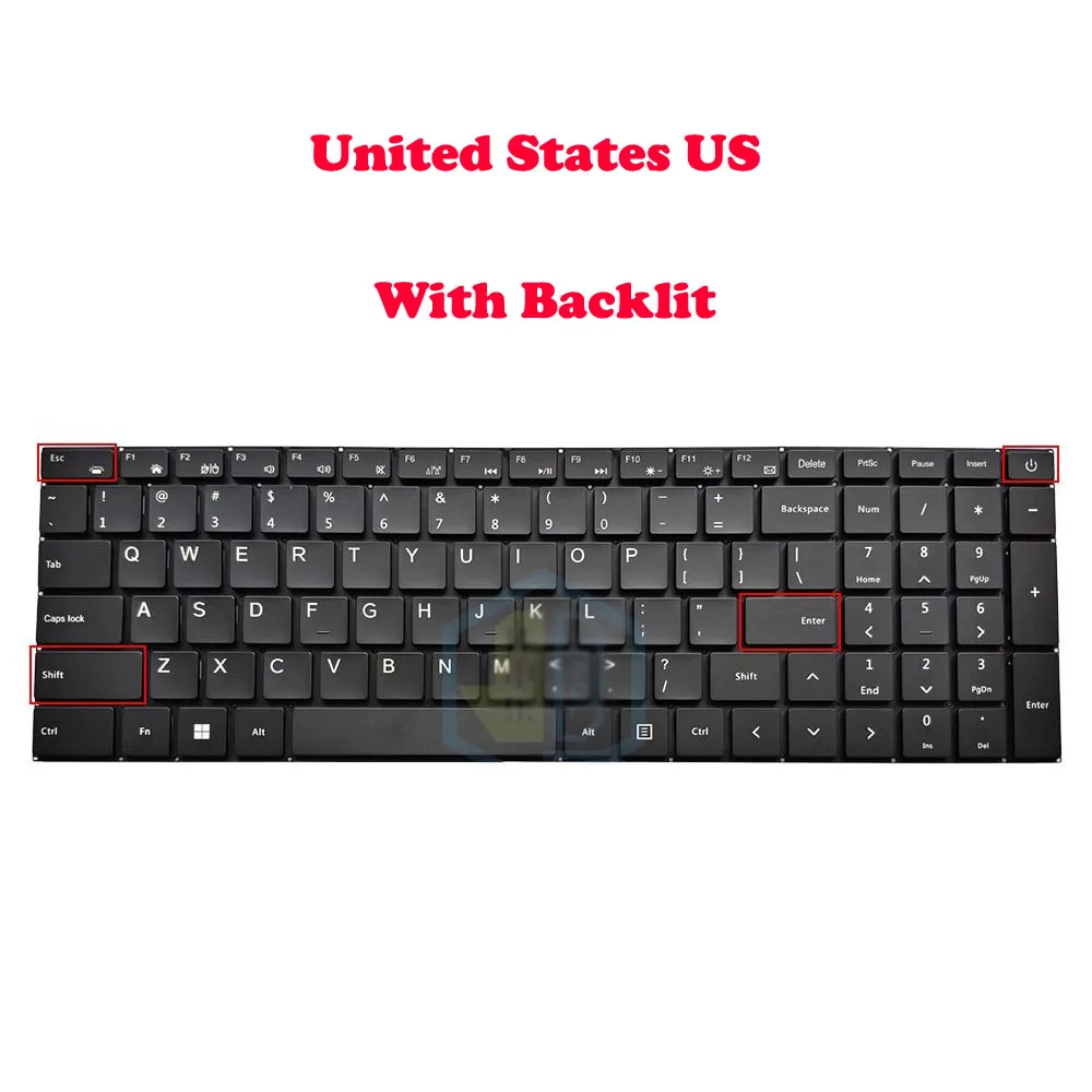 Laptop No Backlit/Backlit Keyboard For Jumper EZbook S5 Max United States US Black EZbook S5 Max1 EZbook S5 Max3 EZbook S5 Max4