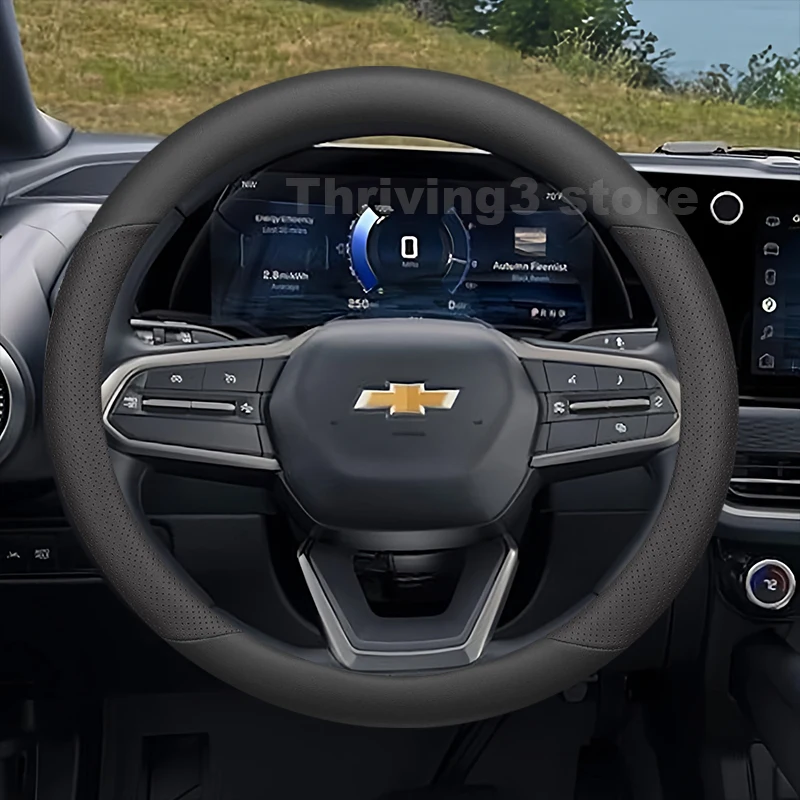 

Leather Car Steering Wheel Cover For Chevrolet Equinox Activ EV RS 2005-2025 Auto Steering Wheel Chevrolet Equinox Accessories