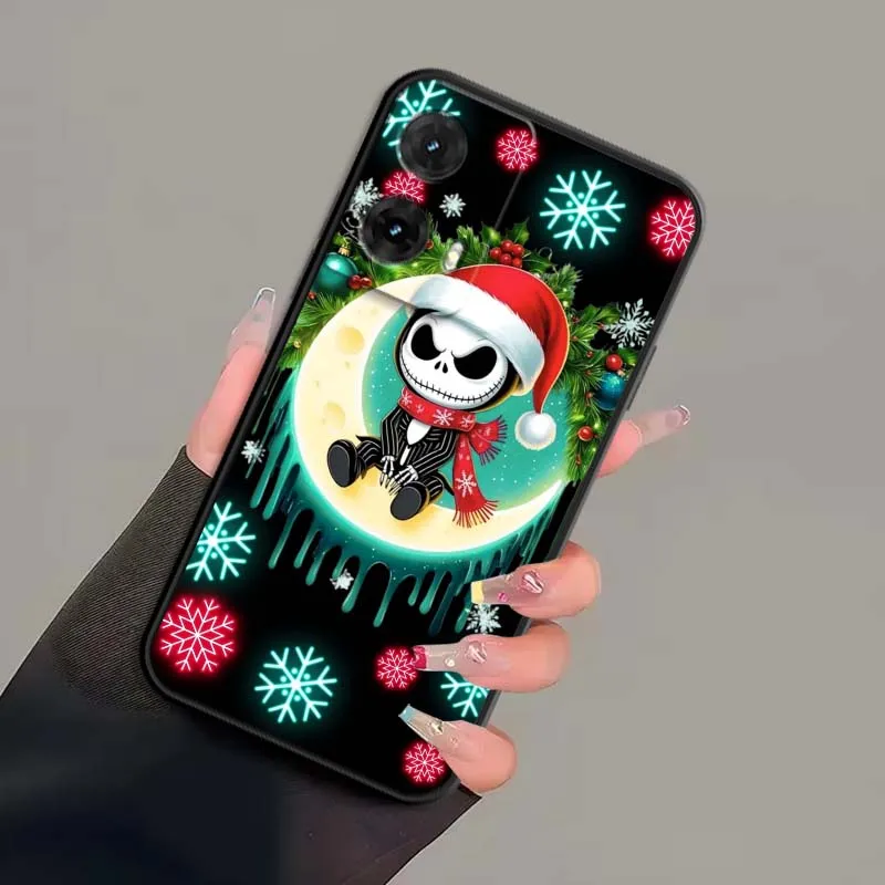 Cute Christmas Eve Scare Cool For Motorola G85 Edge 50 G24 G35 G14 G04 40 G72 G34 G31 G Stylus G54 G13 G32 5G Black Phone Case