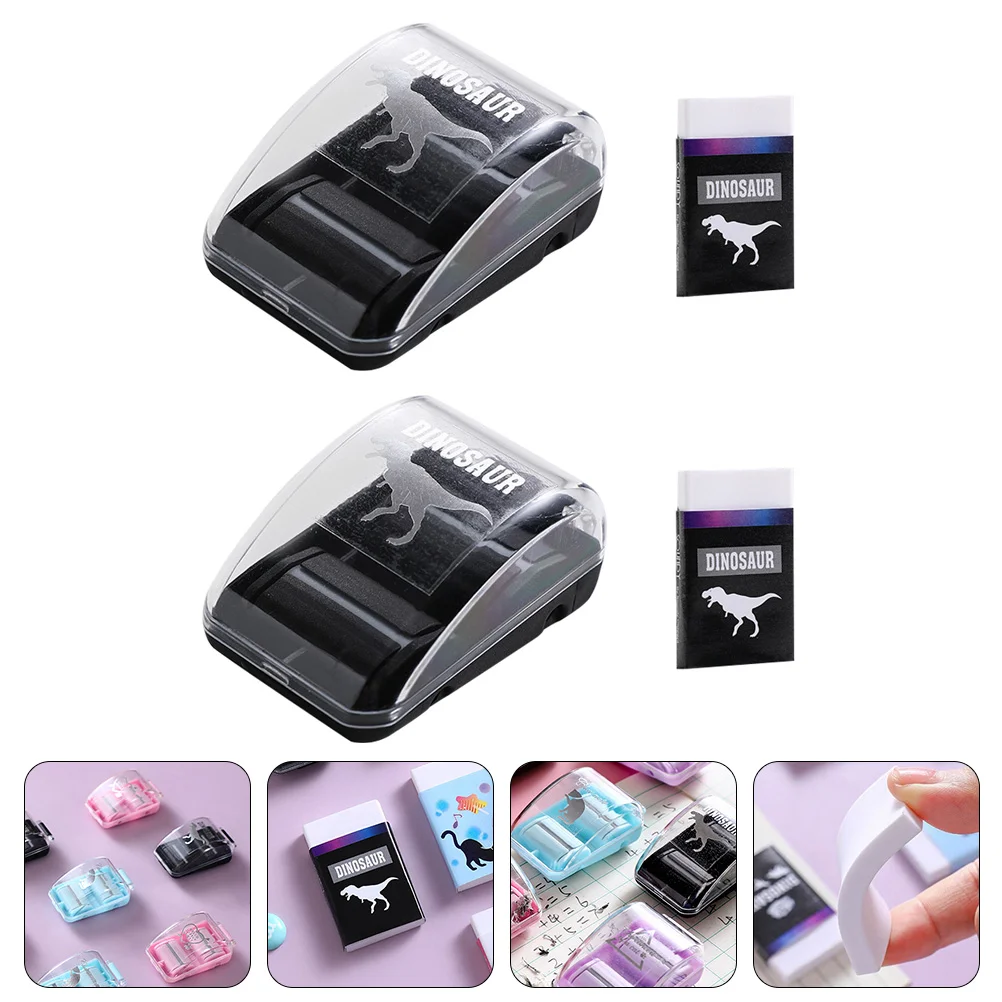 

2 Sets Small Vacuum Cleaners for Home Desktop Eraser Crumb Collector Mini Black Accessory Child