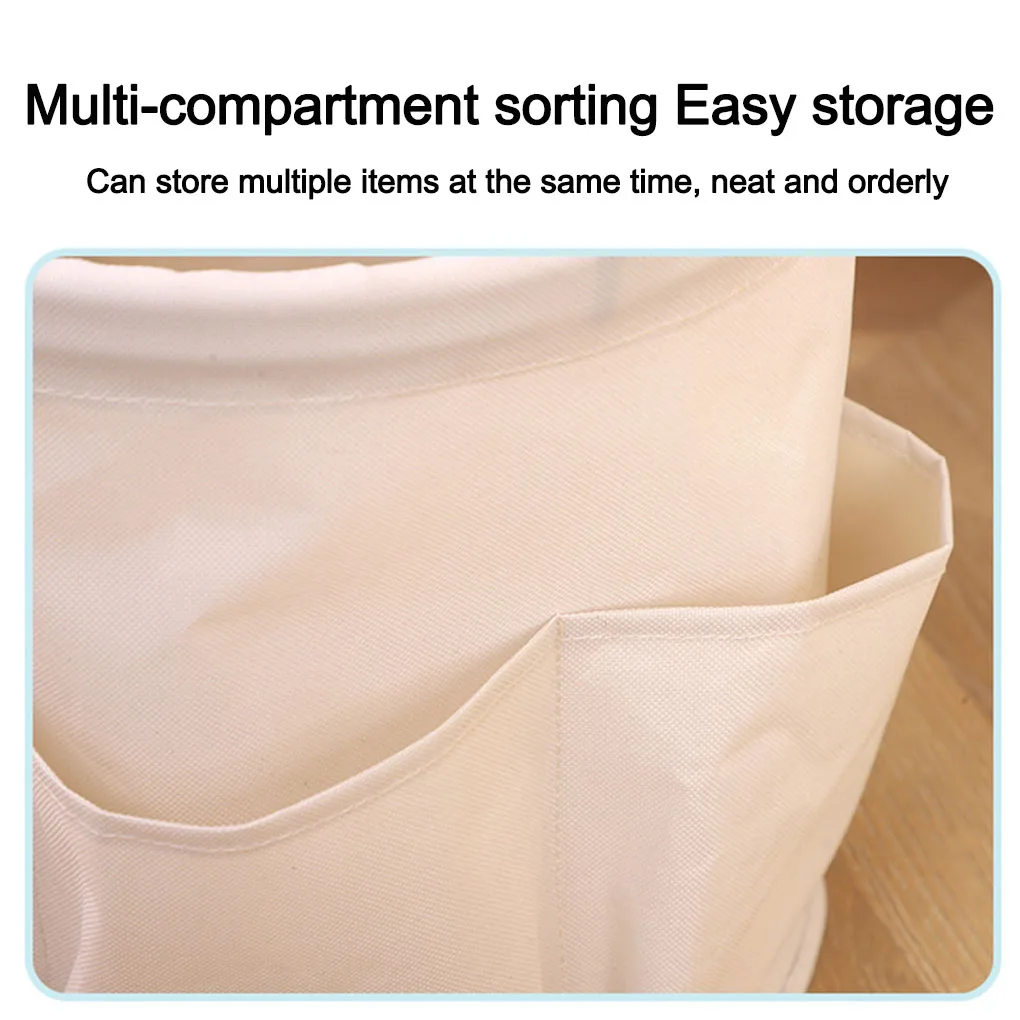 سلة غسيل قابلة للطي من قماش أكسفورد، سلة غسيل للتنظيف في الهواء الطلق مع حقيبة تنظيف بمقبض