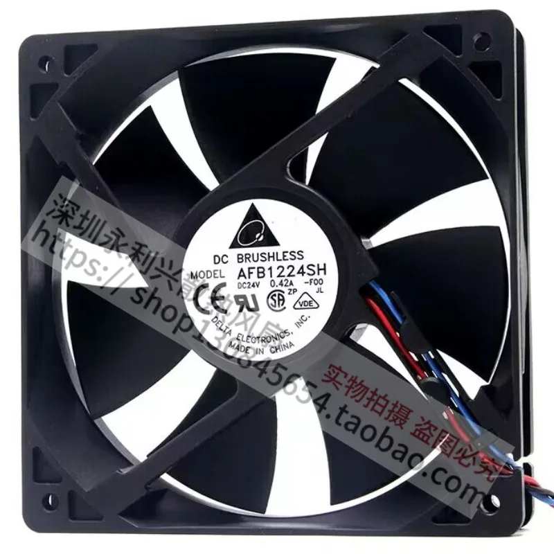 120mm x 120mm x 25mm 24V DC Brushless Cooling Fan High Airflow Quiet Operation Durable Metal Frame for Industrial Equipment Comp