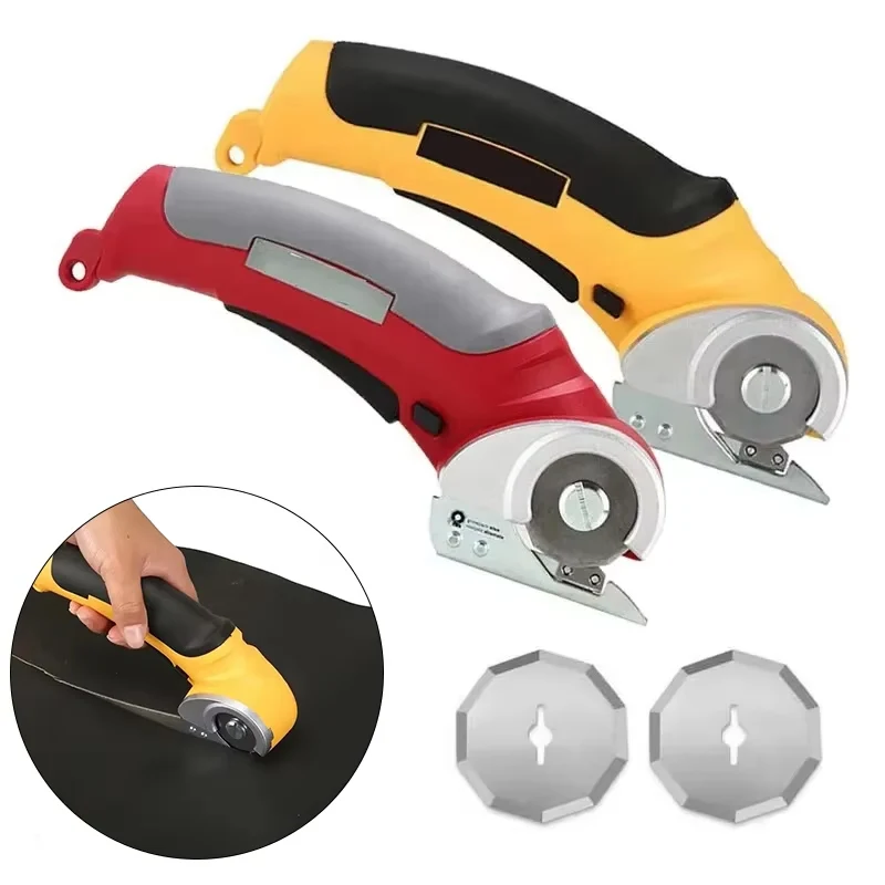 

Electric Scissors Cloth Cutting Machine Lithium 4.2V Rechargeable Leather Sewing Tailor Scissor Tungsten Steel Blade Hand Tool