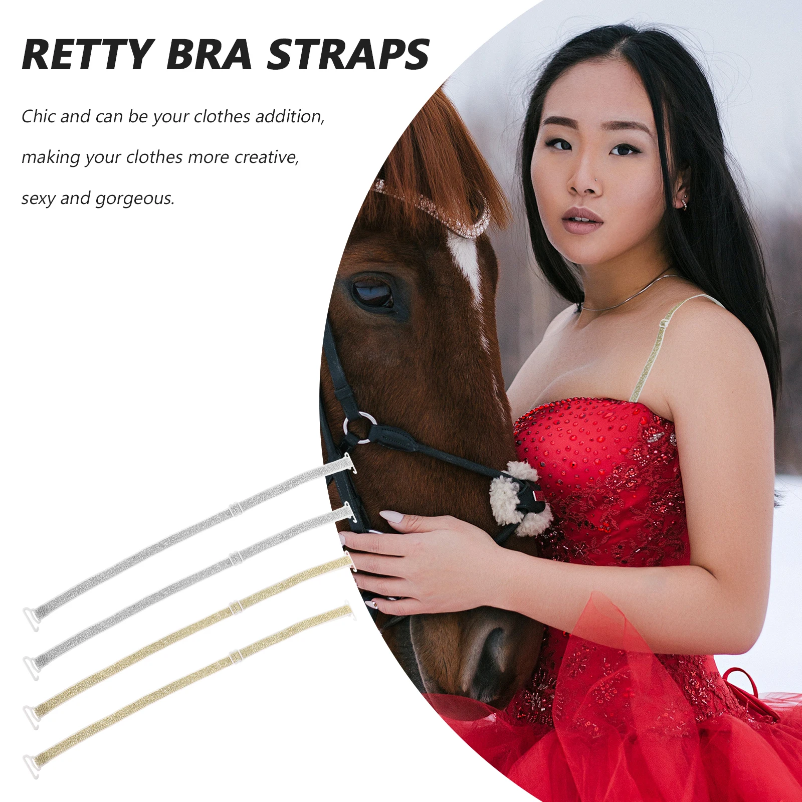 

2 Pairs Underwear Straps Bra Accessories Invisible Elastic Adjustable Women Bras Decorative Band Replacement Strap Long-lasting