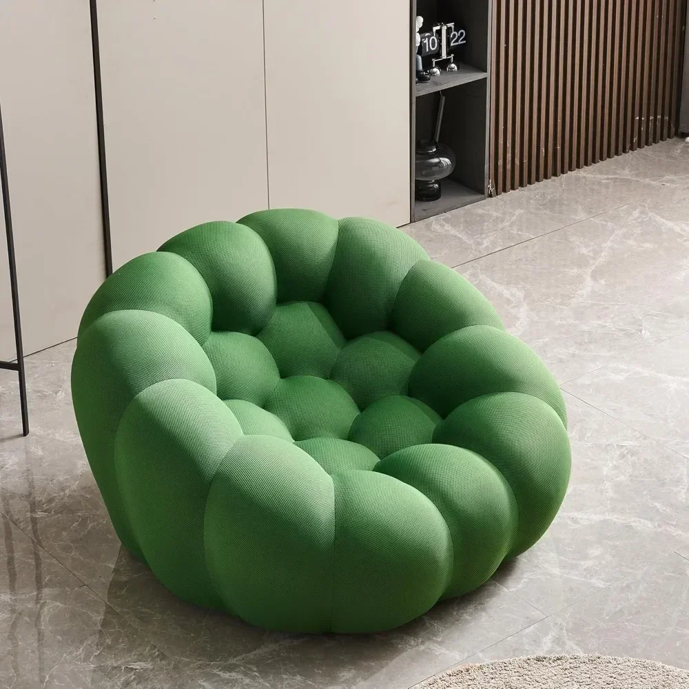 

Modern Lazy Floor Sofa, Upholstered Comfy Singe Sofa Lounge Chair, Bubble Bean Bag Couch Chair with 3D Textile Material