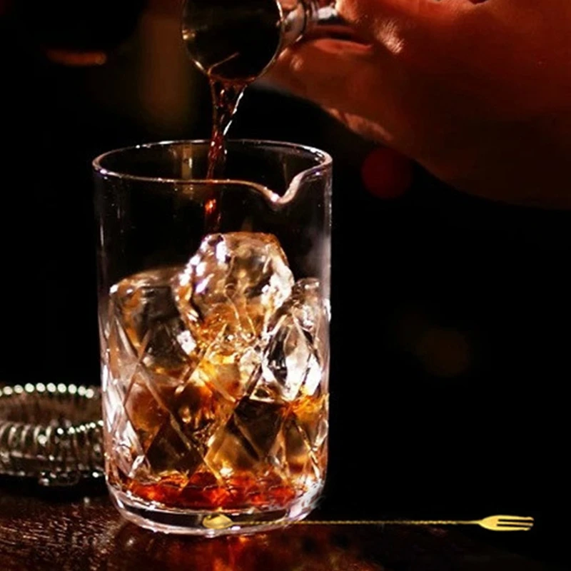Professional Cocktail Crystal Mixing Glass Bar Accessories Mixer Bartender Wine Cocktail Whisks Stir Cup Glass Cup Shaker HOT