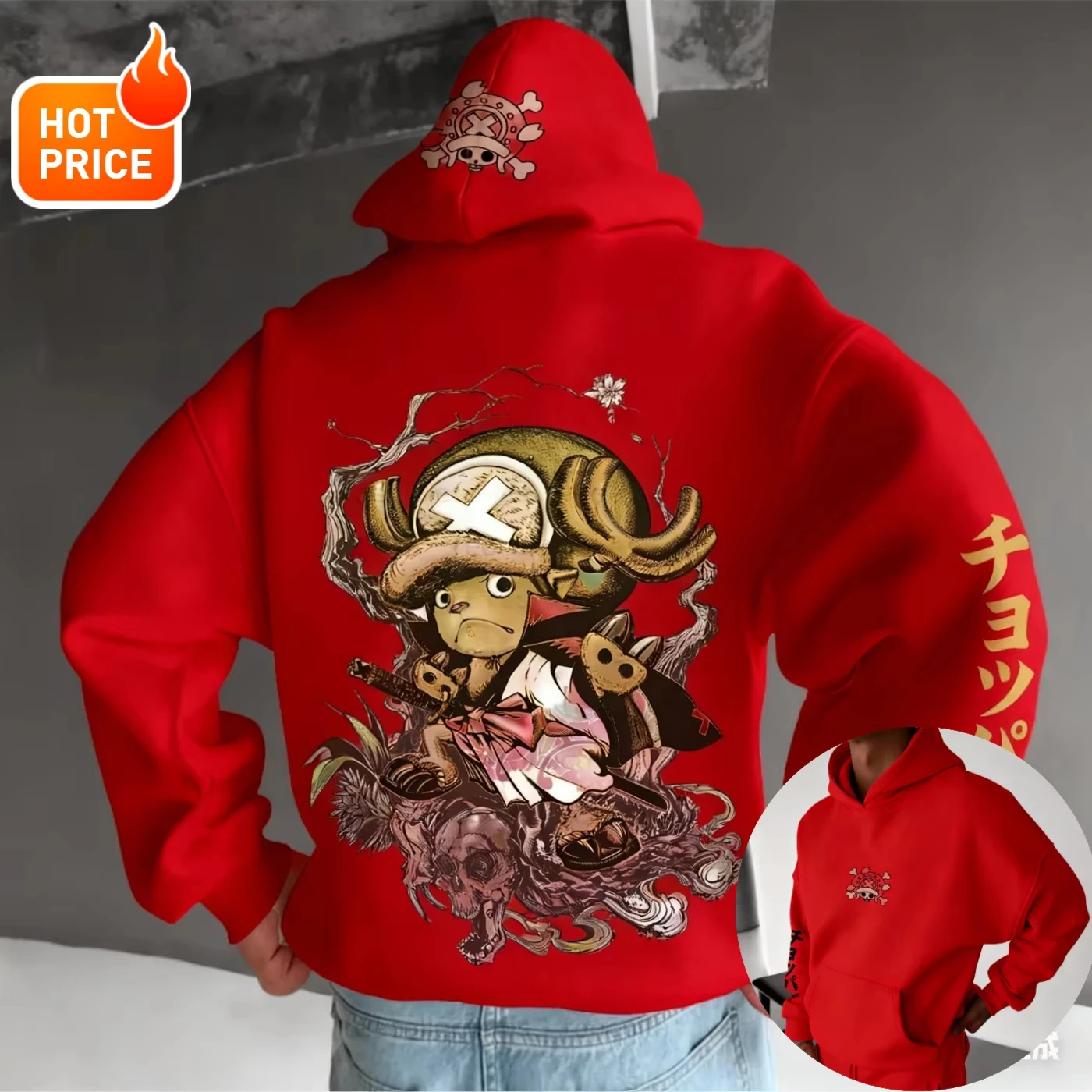 

One Piece 2026 New Hot Anime Chopper Harajuku Streetwear Vintage Winter Oversized Hoodie Men Women Hooded Sweatshirt Top Y2k