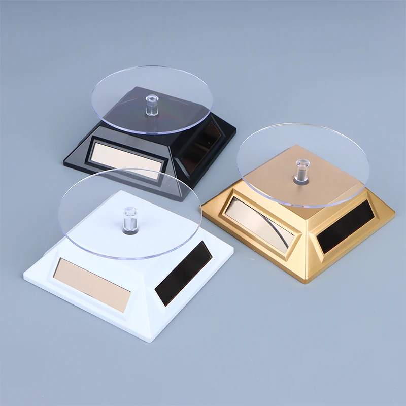 عرض الطاقة الشمسية 360 الدورية القرص الدوار ساعة مجوهرات حلقة الهاتف الدورية عرض موقف رفوف المجوهرات والدعائم ساعة حلقة #4