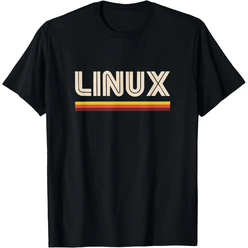 0414 Retro Linux Open Source 100% cotoon Funny Developer Gift t shirt for Software Engineer Graphic clothes All size Tops S-6XL
