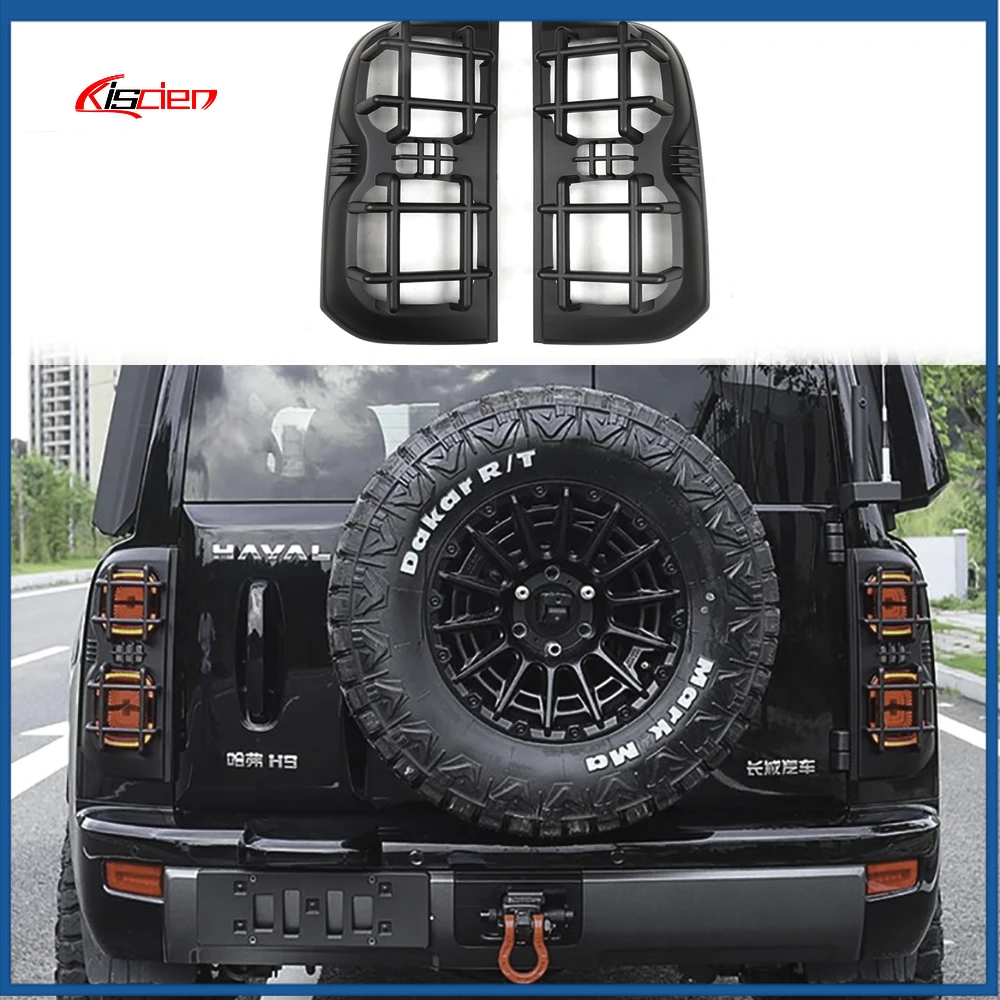 

Car Mecha Taillight Cover Modified ABS Black Mecha Taillight Cover For HAVAL H9 2nd MKII 2024 2025 2026 Exterior Accessories