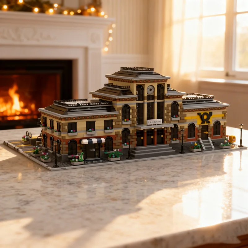 

8571pcs MOC Modular German Railway Station Set Modulared Model Building blocks Christmas gifts DIY idea Brick toys Kids Birthday