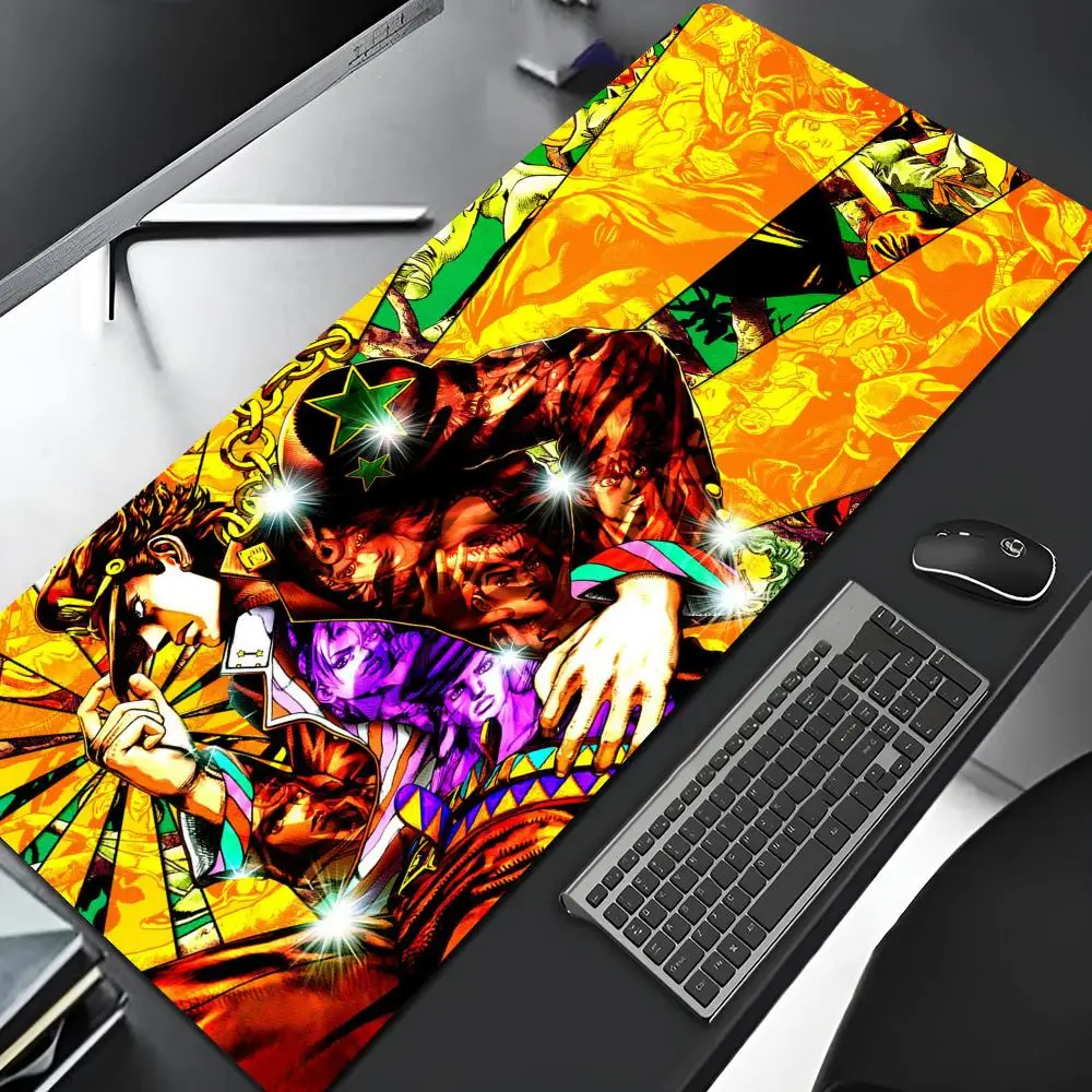 Jojo Bizarre Adventure Mouse Pad Gaming Locking Edge Big Computer Gamer cute Large Rubber Art Mousepad Laptop Desk Mat