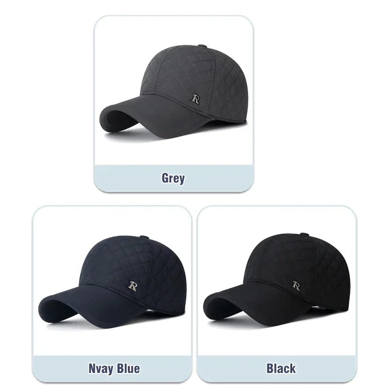 New Unisex Middle-Aged and Elderly Winter WindProof, Cold-Proof and Warm Baseball Cap With Ear Protection, Thickened Peaked Cap